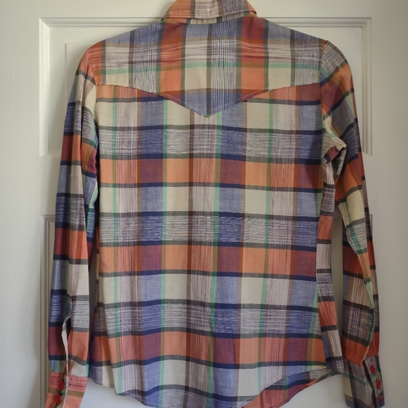Vintage Gentleman John 60's Women's Shirt‎ Size XS/Sm Multicolored Plaid Checked - Picture 2 of 11